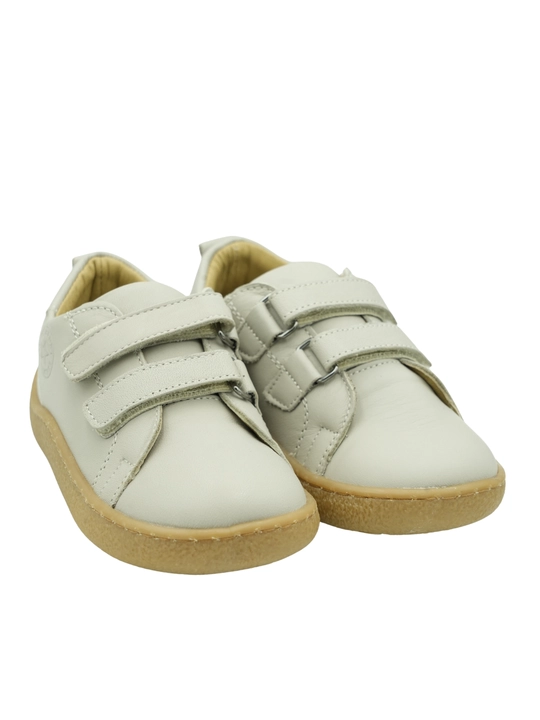 Детские кожаные кроссовки Moozy c barefoot  эффектом и  с липучкой - 