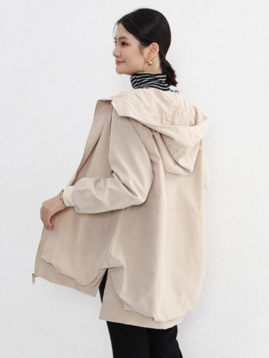 Kurtka ayollar astarli uzun, kapyushonli zamokli issiq vetrovka, tolstovka - EllyFashion