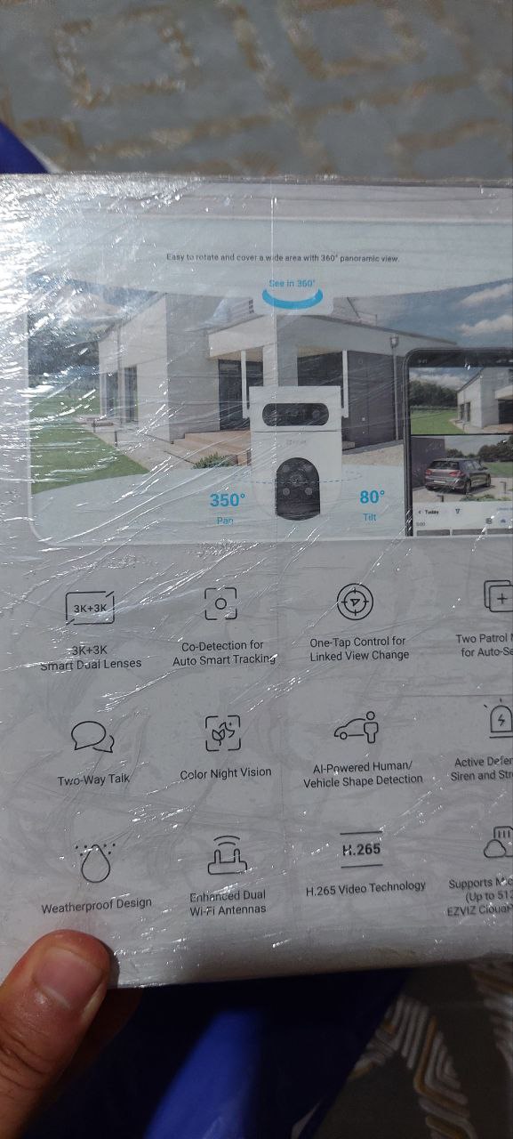 Ezviz камера H9C 3k, 5+5, Wi-Fi, двойная линза 5 Mp, цветное изображение