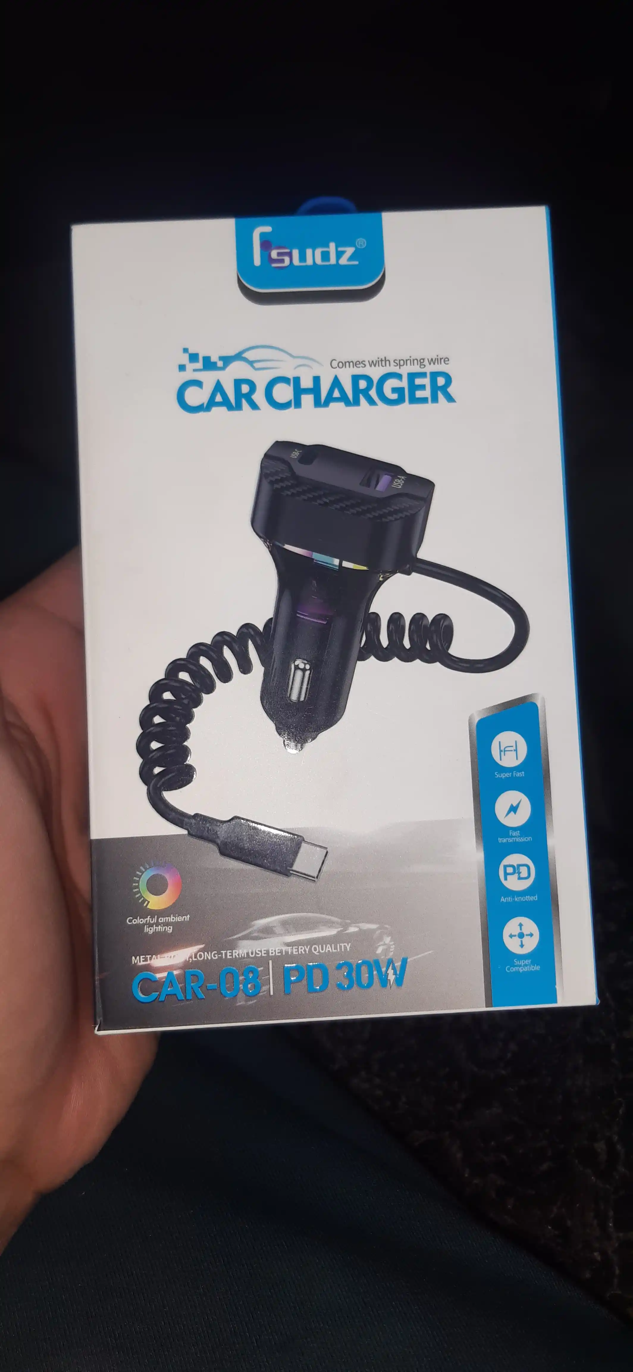 Быстрое зарядное устройство CAR CHARGER PD-3OW универсальное