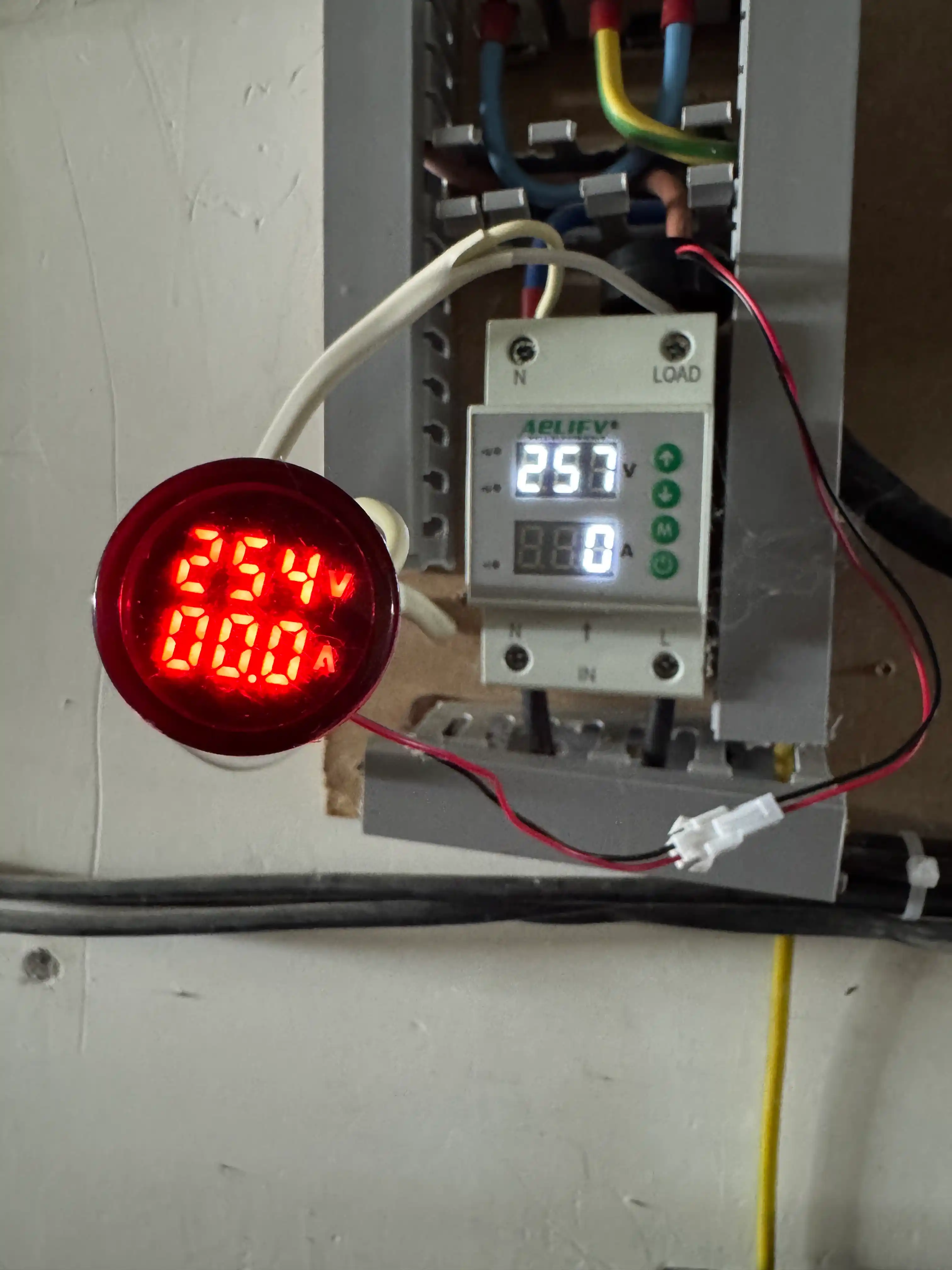Мини вольтметр, амперметр 50-500В 0-100А 2 LED, индикатор переменного тока, красный