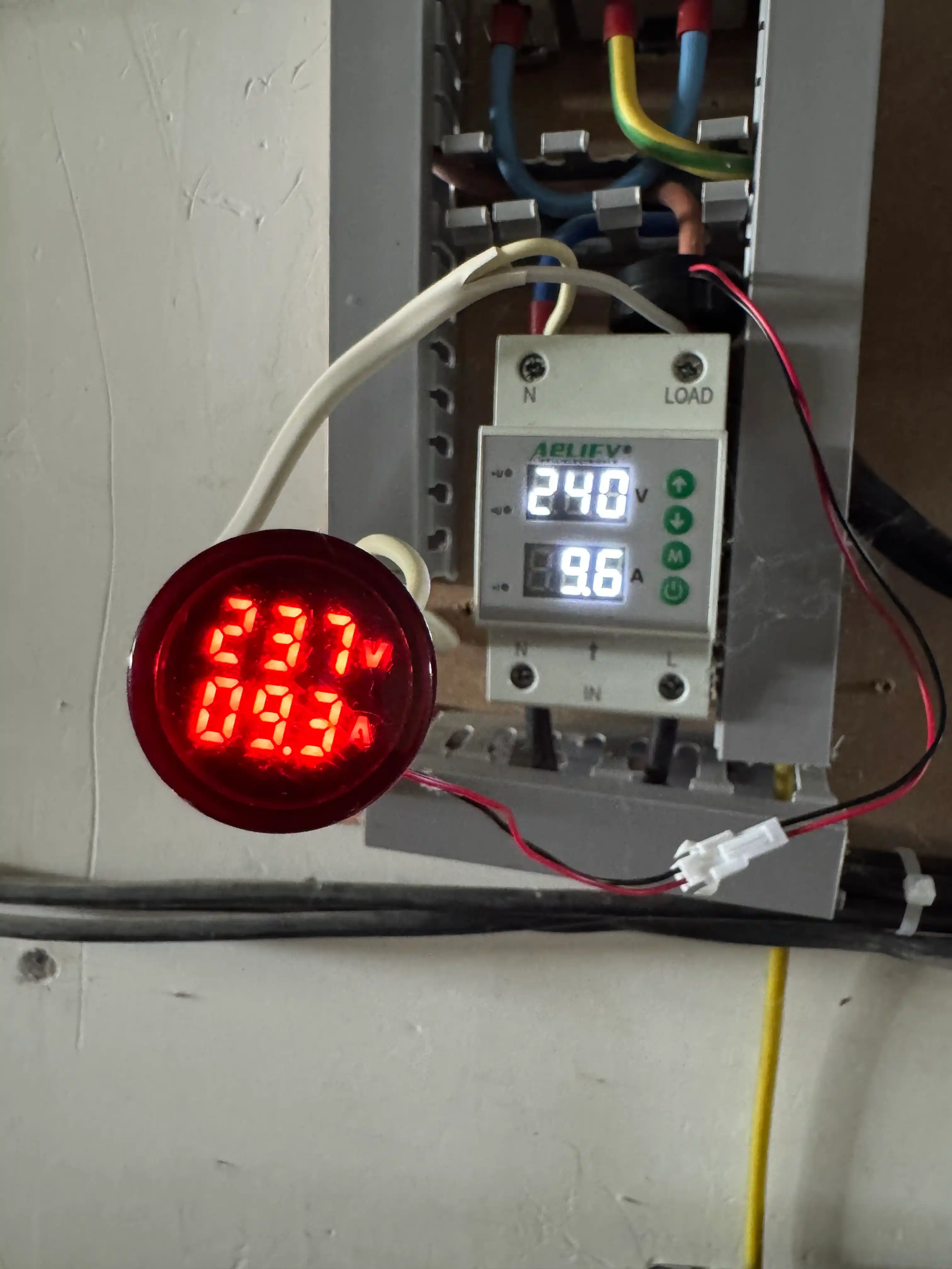 Мини вольтметр, амперметр 50-500В 0-100А 2 LED, индикатор переменного тока, красный