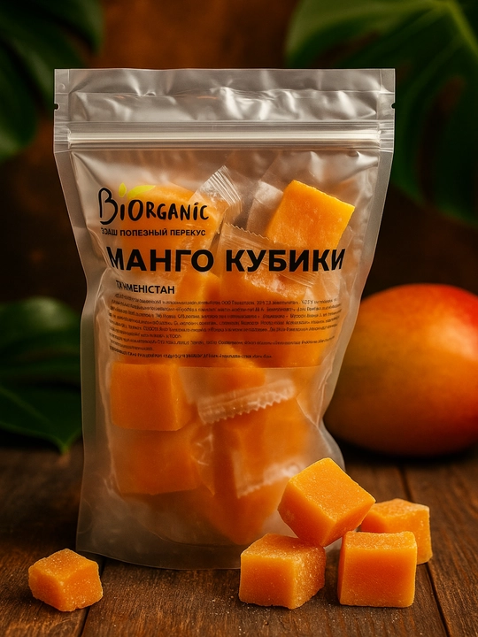 Манго сушеное кубики, 200 гр