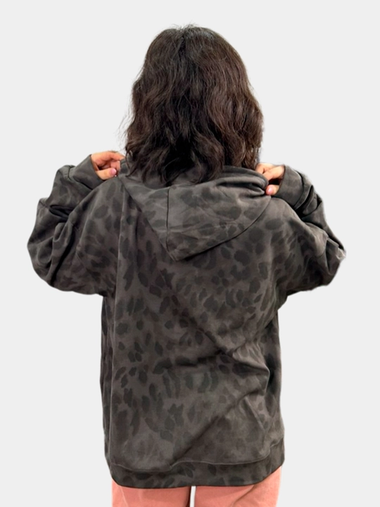 Женское худи Oversize с капюшоном, карман-кенгуру, производство Корея