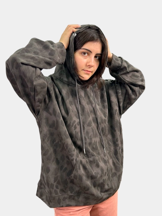 Женское худи Oversize с капюшоном, карман-кенгуру, производство Корея