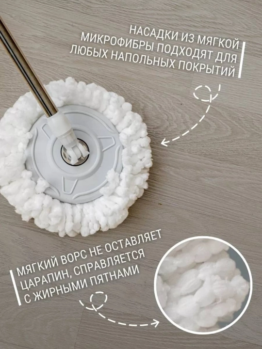 Pol latta nasadkasi, chelakli shvabra uchun zapas lattasi, ozi siqadigan