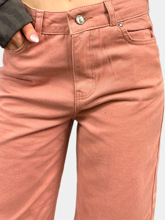 Ayollar keng jinsi shimlari, zich denim, pastki qismi baxromali, Turkiyada ishlab chiqarilgan