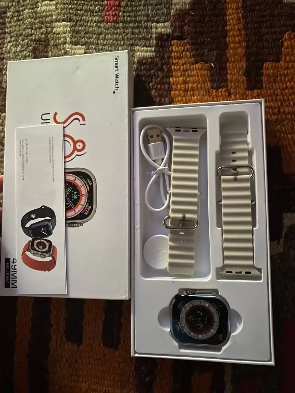 Smart Watch Ultra va Pods pro quloqchinlari, 8 ta bilaguzuk, 10 tasi 1 da, aqlli soat