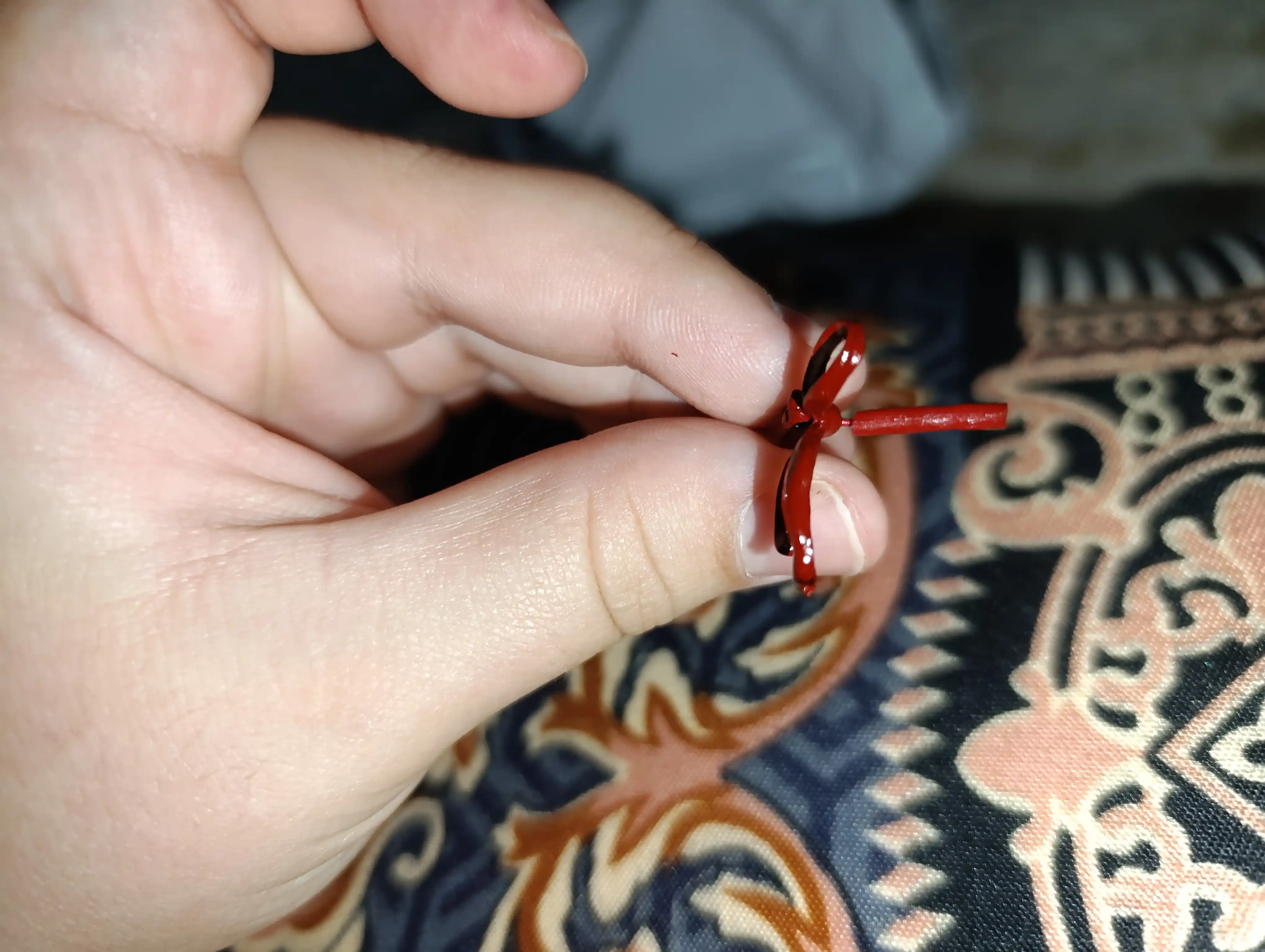 Серьги женские в форме бантика, красные, повседневные и праздничные