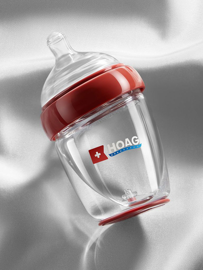 HOAG Double Anti-Colic Baby Bottle, 90 мл, стекло, соска SS - 