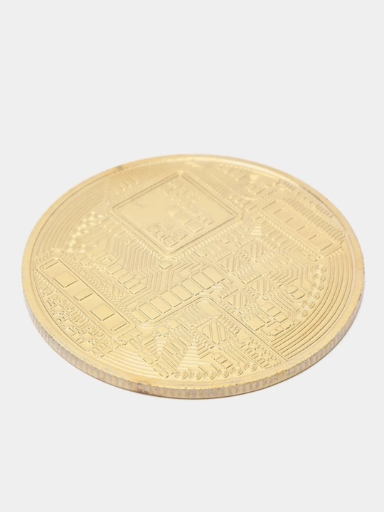 Suvenir "Bitcoin" tangasi, kriptovalyuta plastik idishda