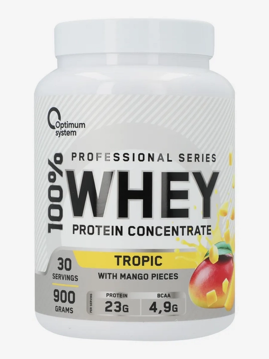 Протеин WHEY для роста мышечной массы, Optimum System, вкус Манго, 900 г