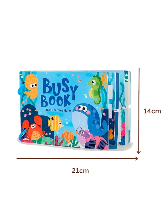 Развивающая книжка и алфавит для детей Busybook, Монтессори на липучках
