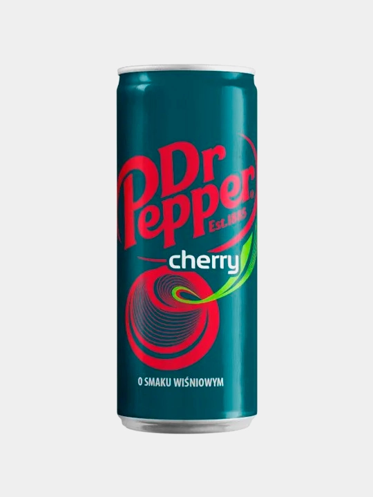 Gazlangan ichimlik Doktor Pepper Cherry, 330 ml - 