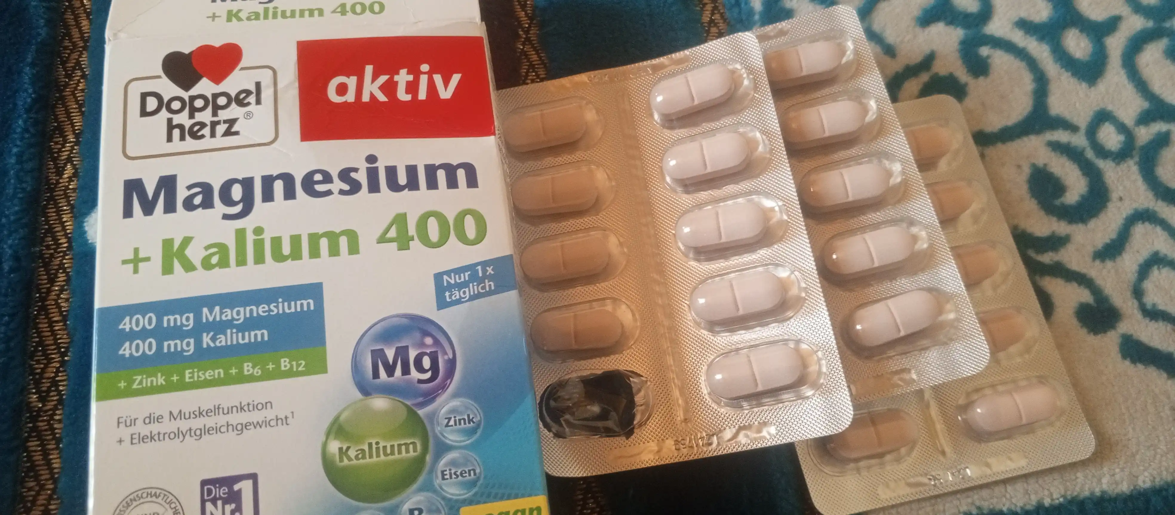 Doppelgerz Aktiv Magniy + Kaliy, 400 tabletkalar №30