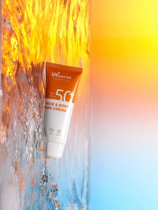 Солнцезащитный крем для лица и тела uv master face n body sun cream, 80 мл