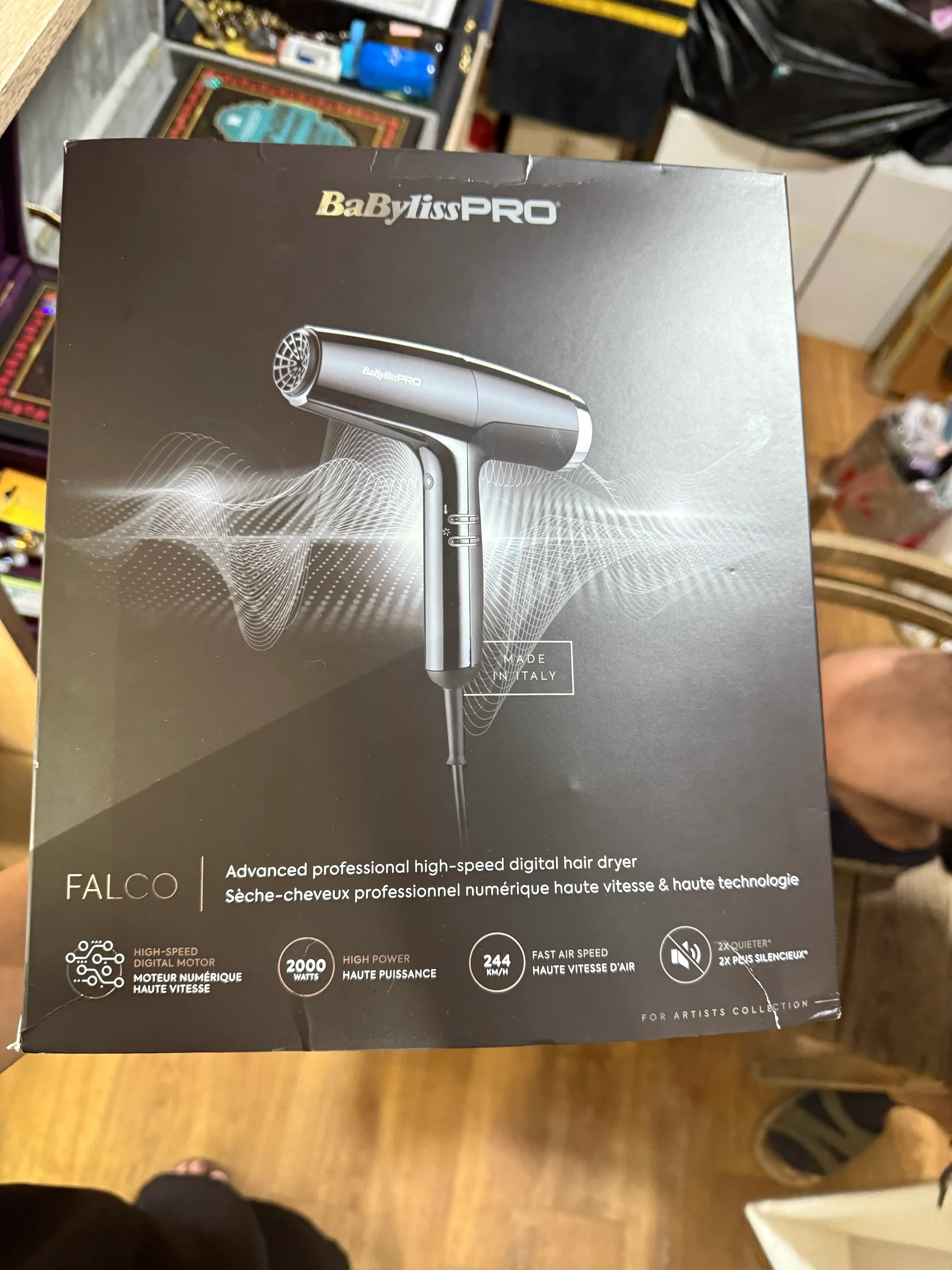 BaByliss PRO Falco Black&Silver BAB8550BE soch quritish feni