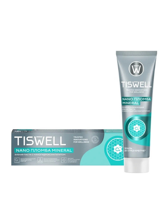 Зубная паста мятная Tiswell с наногидроксиапатитом – укрепление и защита эмали