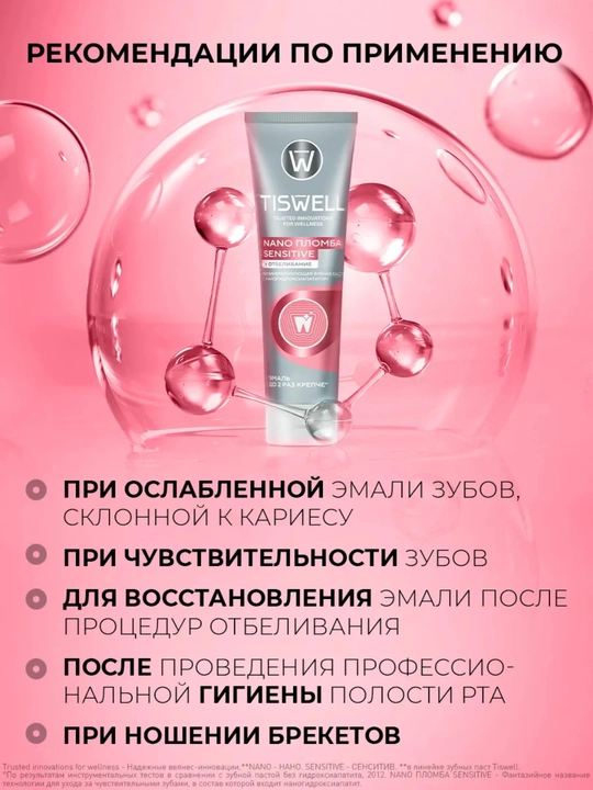 Tiswell Sensitive с наногидроксиапатитом – реминерализация и защита чувствительных зубов