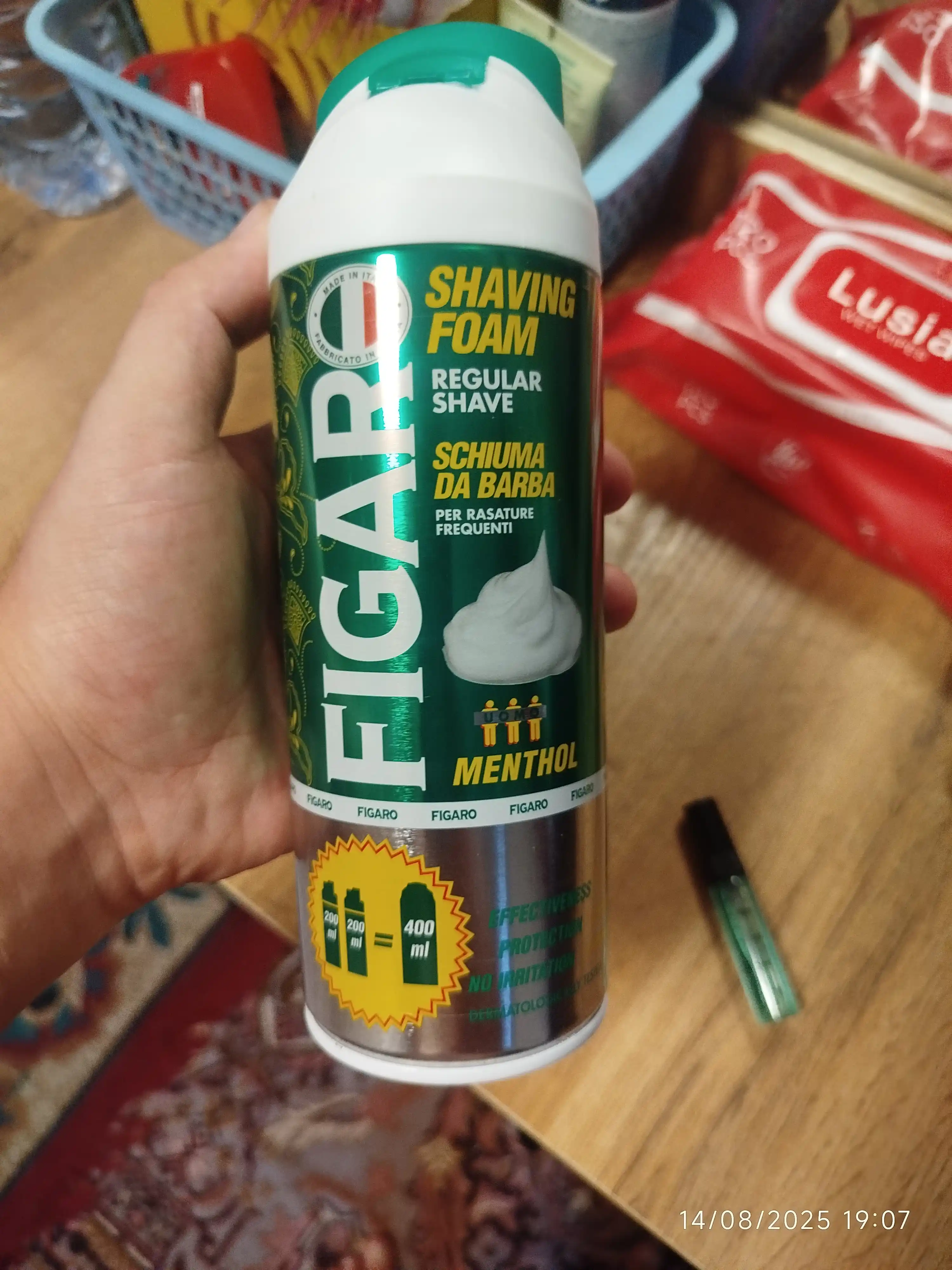 Пена для бритья Figaro, с ментолом, 400 мл