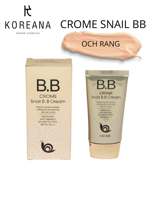 CROME SNAIL BB chig‘anoq mutsinli krem, oqartiruvchi tonal krem, 50 ml