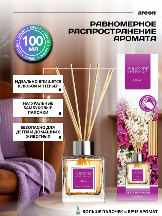Диффузор для дома Areon, ароматизатор для офиса, освежитель воздуха, 100 мл