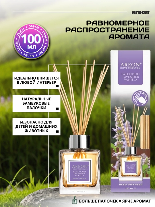 Диффузор для дома Areon, ароматизатор для офиса, освежитель воздуха, 100 мл