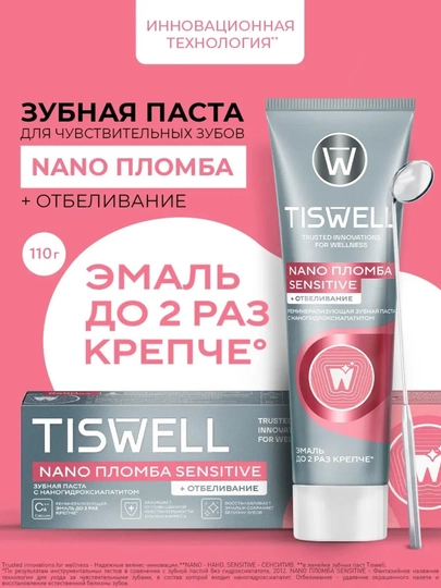 Tiswell Sensitive с наногидроксиапатитом – реминерализация и защита чувствительных зубов