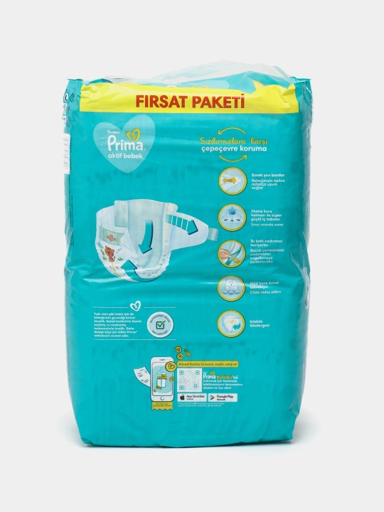 Подгузники Prima Aktif Bebek 4 9–14 кг, 54 шт