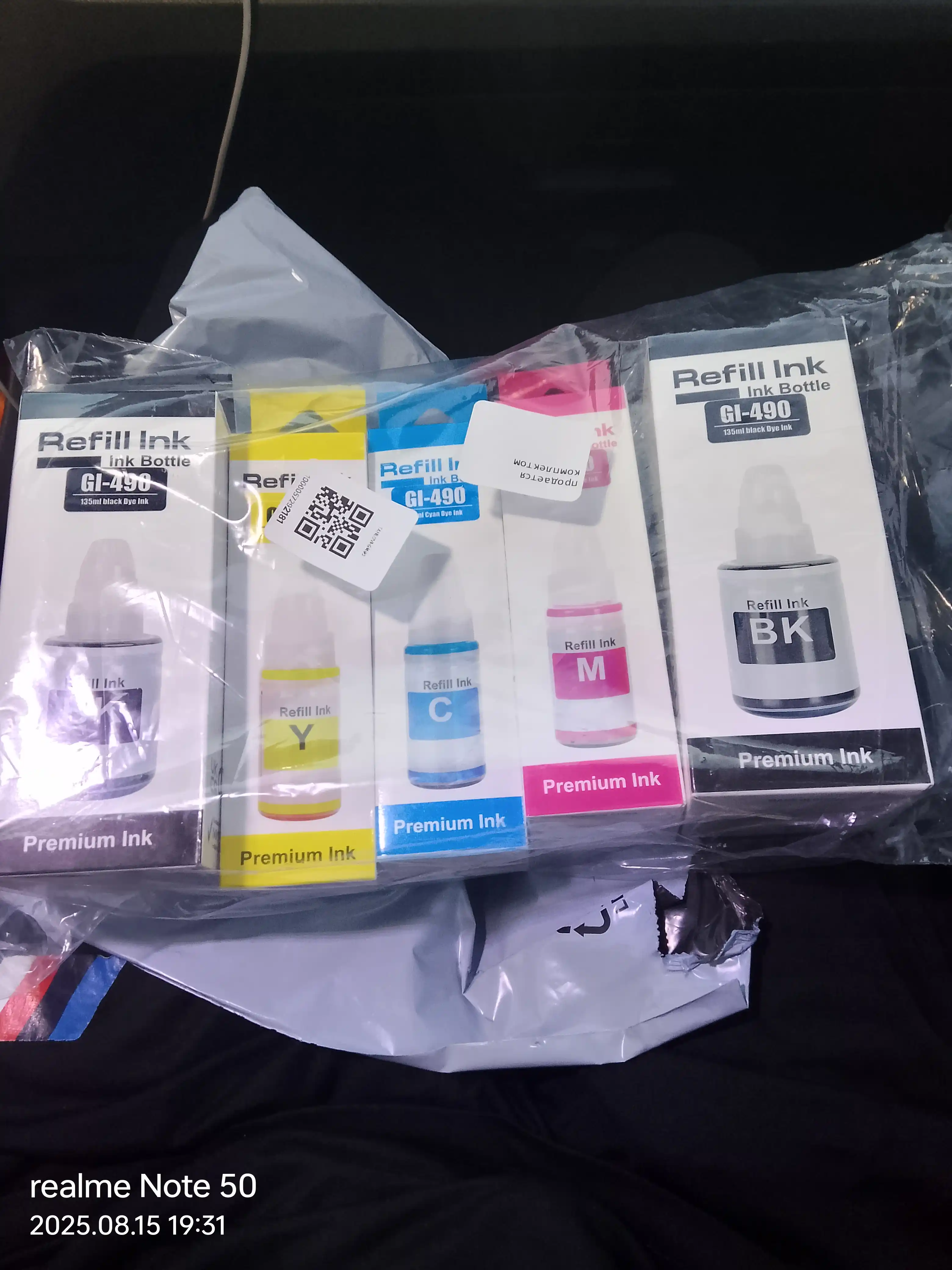 Printer siyoh Canon gi-490, G2411, G3411, G2410, G3410 (4 rang + 1 qora sovga)