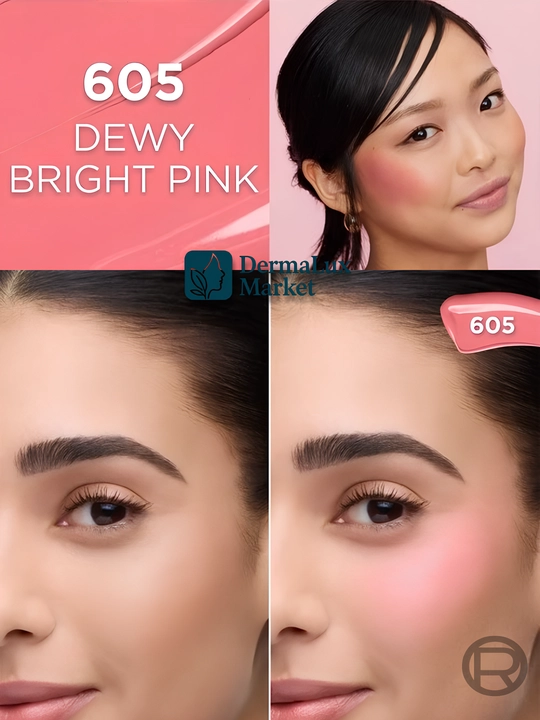 Tabiiy yaltirash, yuzga yorqinlik beruvchi, namlantruvchi, suyuq rumyana-Lumi Le Liquid Blush