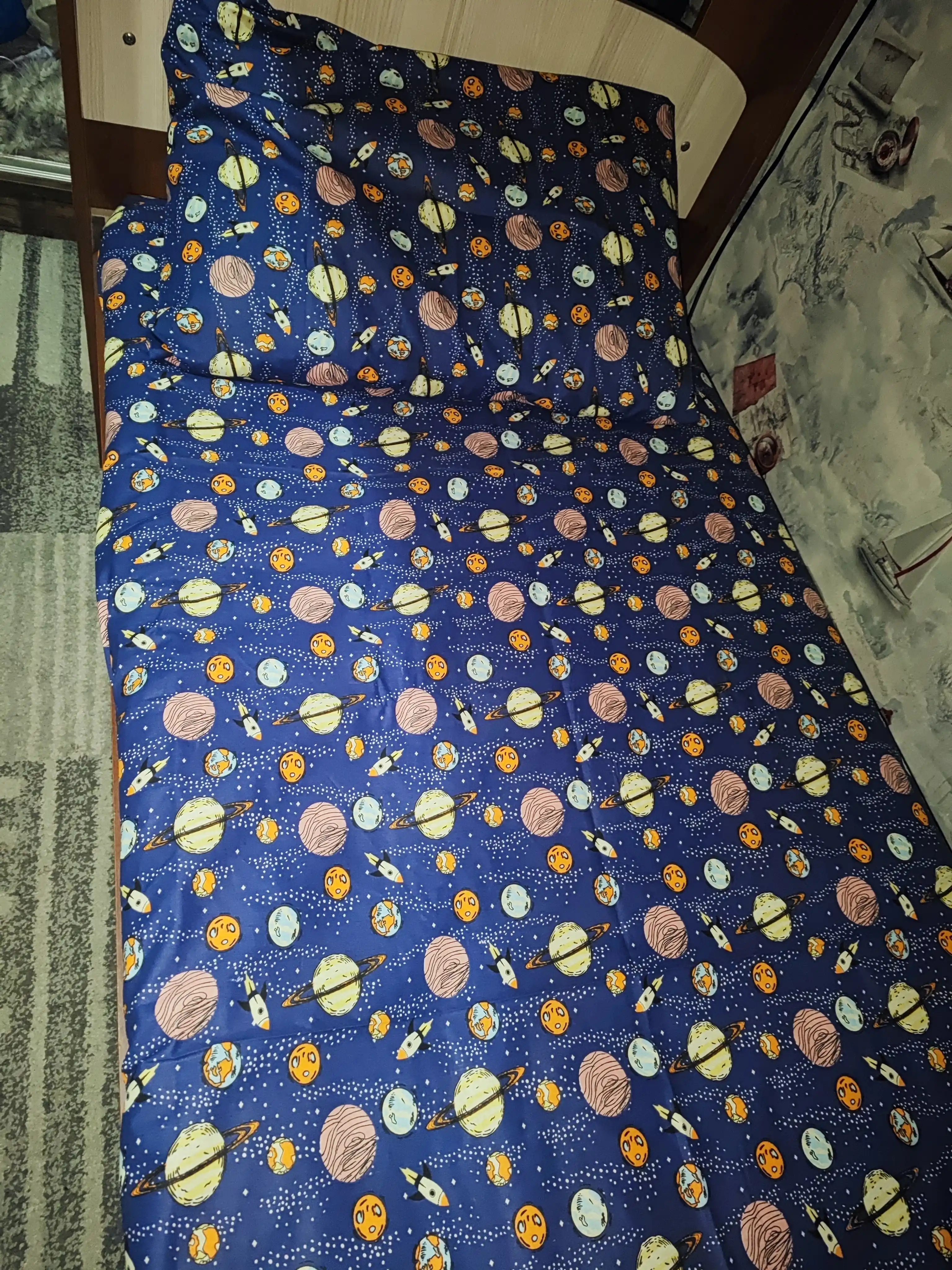 Bir kishilik bolalar choyshablari, yostiq jildlari 50*70 va choyshab 150*215