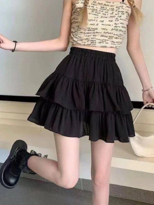 Qizlar va ayollar uchun yubka, maktab yubkasi, mini yubka ayollar uchun, qora yubka - 