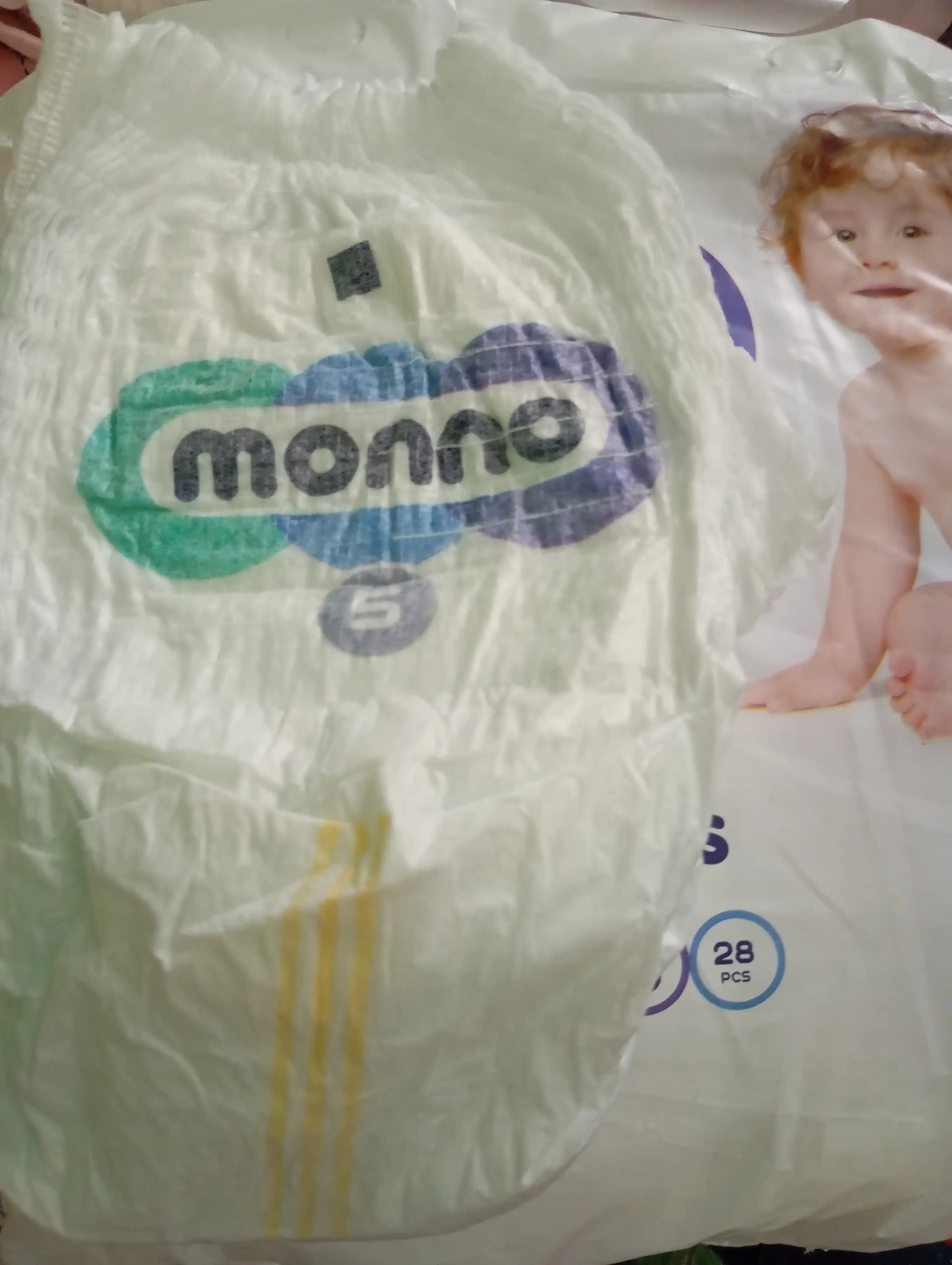 Подгузники-трусики Monno для детей 5, 10-17 кг, 28 шт