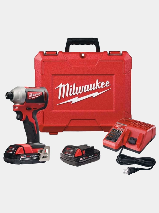 Shurup buragich Milwaukee M18 Compact Brushless 1/4 Hex Impact Driver Kit 2850-22ct - 