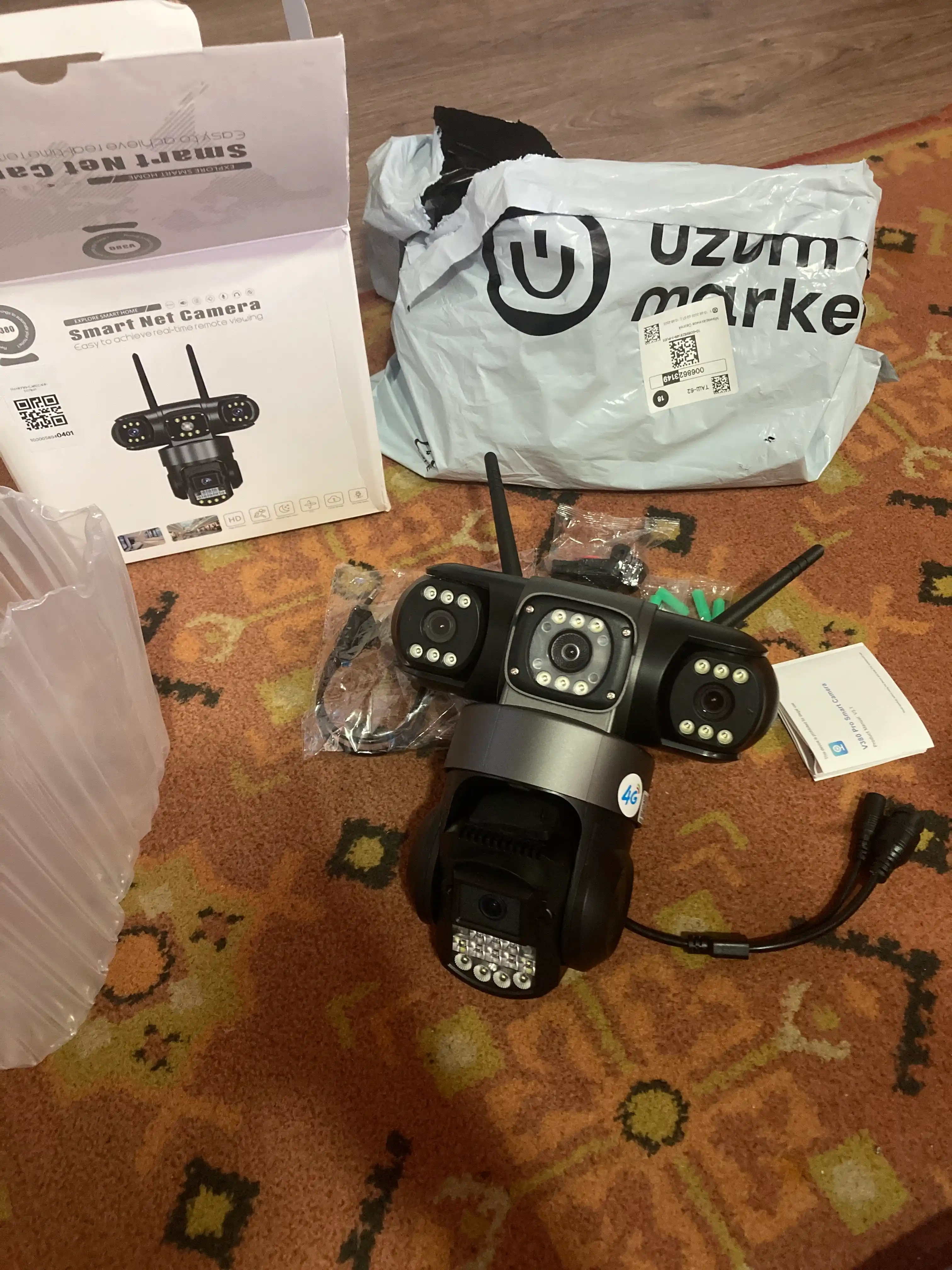 Камера Wi-Fi 4G уличные умные V380 PRO Wi-Fi солнечной панелью, двойной и тройной объектив