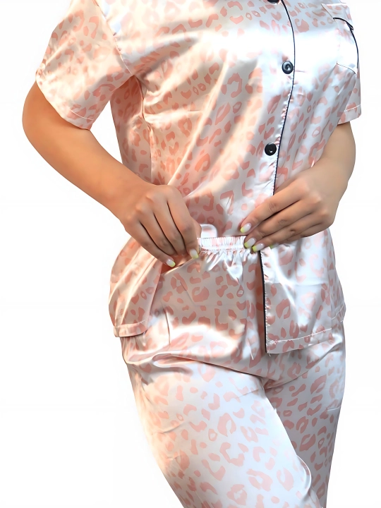 Gepard gulli pijama komplekti qizlar ushun.(3 v 1 ), Xitoy mahsuloti, o'lcham: M, L, XL