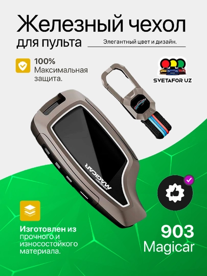 Железный чехол для пульта дистанционного управления 101, 909, Onix, Tracker2, Malibu2, BYD — SVETMAG-BMWCHIX-БЕЛЫЙ