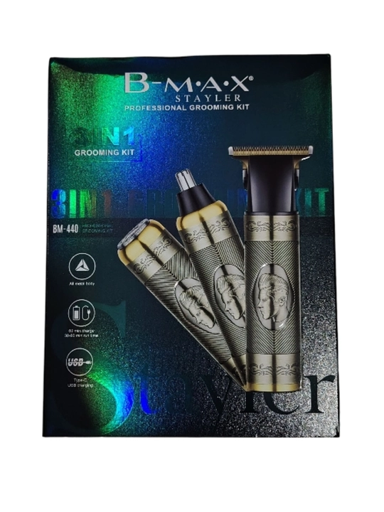 Триммер B-MAX BM-440, 3 в 1, триммер для волос, бороды и носа