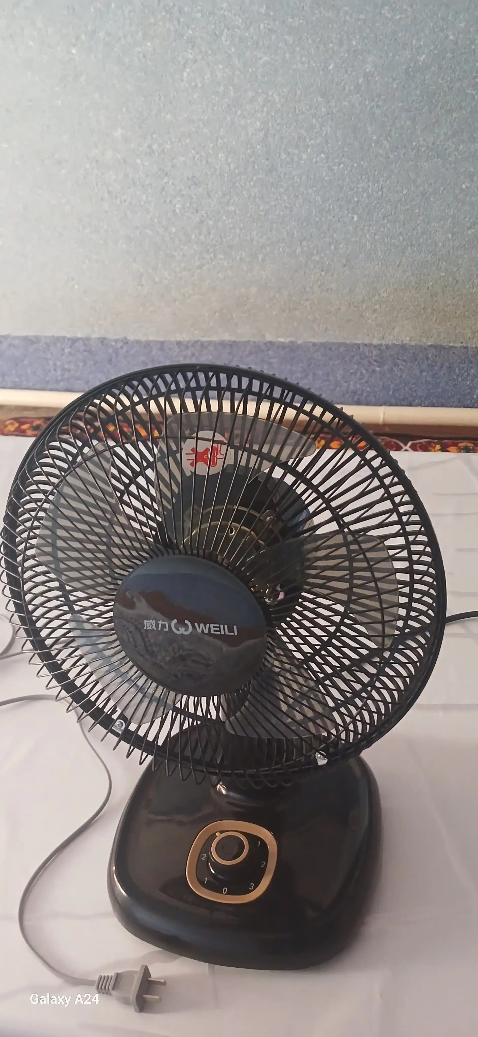 Stol ventilyatori, kuchli, jim, 3 tezlik, uy va ofis uchun, energiya tejamkor