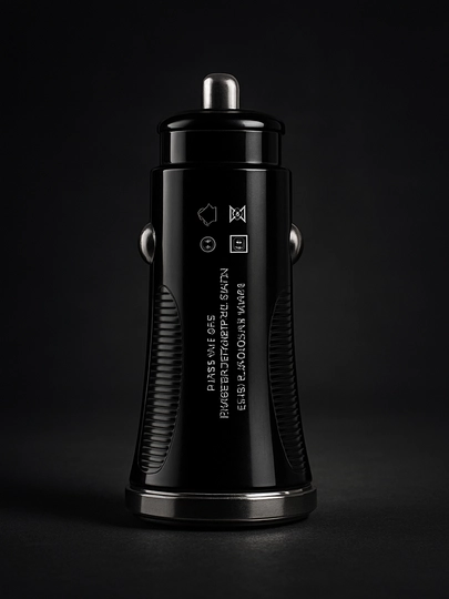 Авто зарядка 2 порта PD 30W + QC 3.0 быстрая и безопасная зарядка — EMARKT-2070759-ЧЕРН
