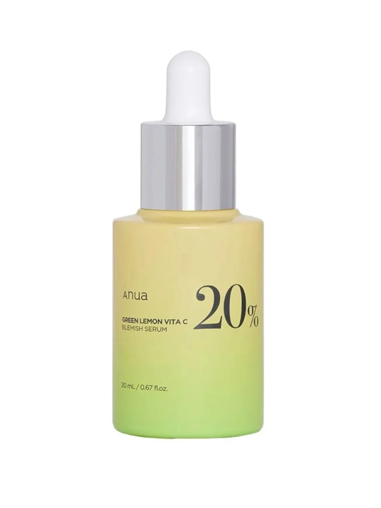 S vitaminiga ega ANUA Green Lemon sitrus ekstrakti bilan yuz uchun yorqinlashtiruvchi zardob