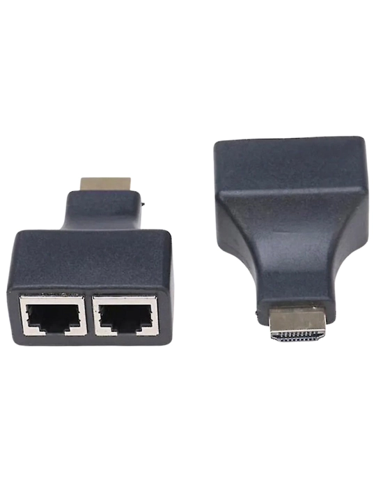 HDMI Ethernet balun udlinyatel 1080p, RJ45 CAT5e/CAT6, 30 m, TX+RX to‘plam