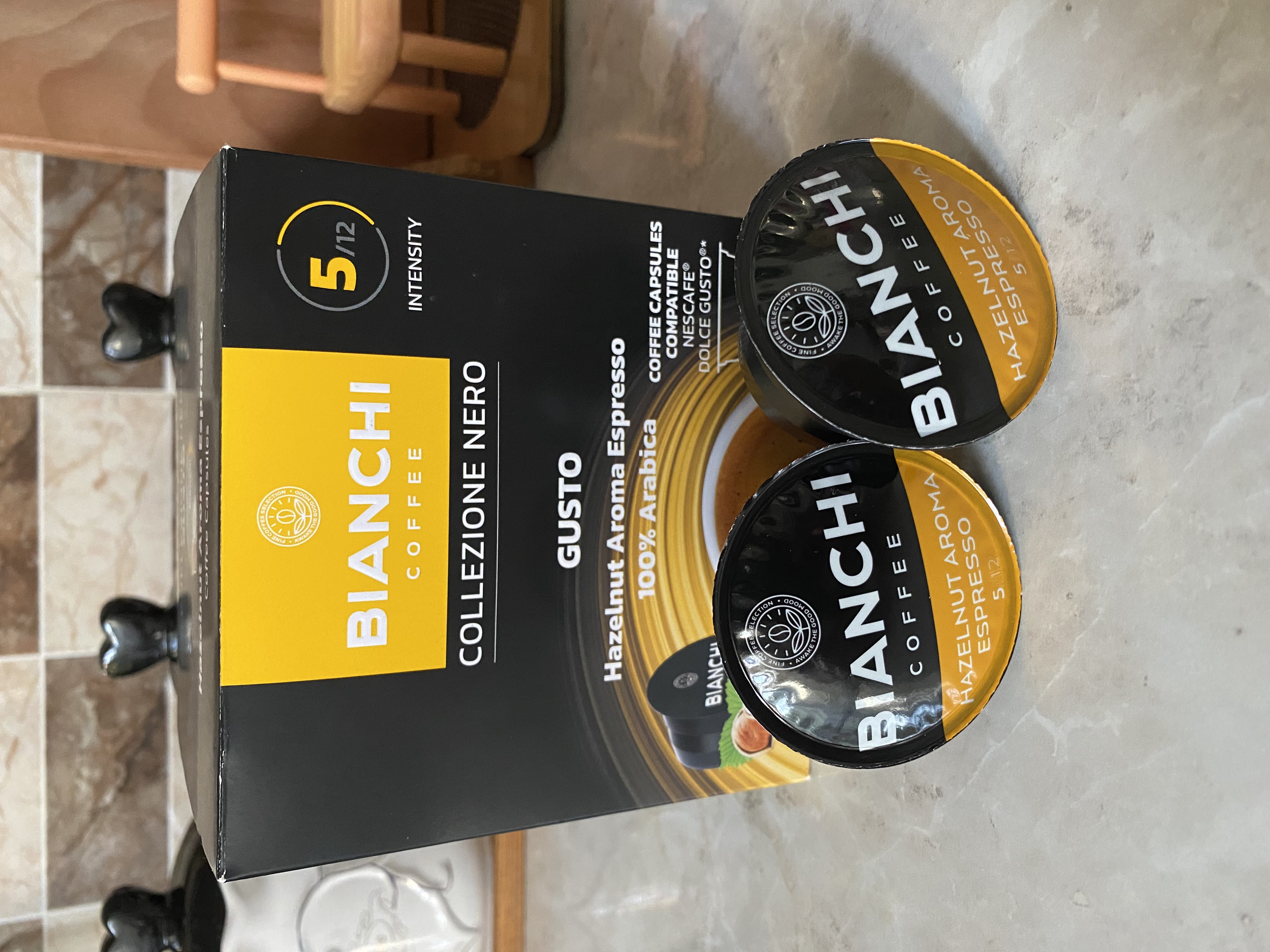 Qahva kapsulasi "Bianchi Gusto Hazelnut Aroma Espresso" 16 kapsula