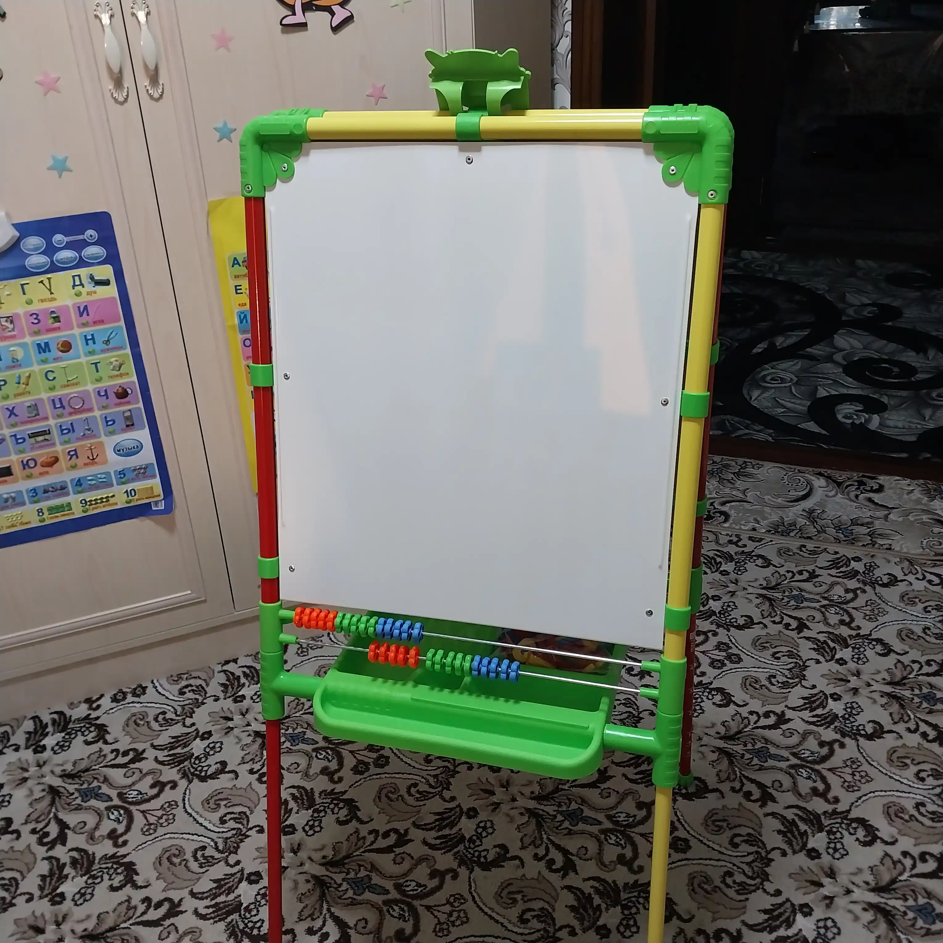 Доска знаний детская магнитная, для рисования мелом и маркерами, двухсторонний мольберт