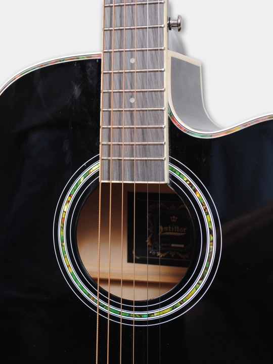 Stiller universal akustik-elektr gitara, oʻlcham 41, kuchaytirgich + Premium MAX toʻplami