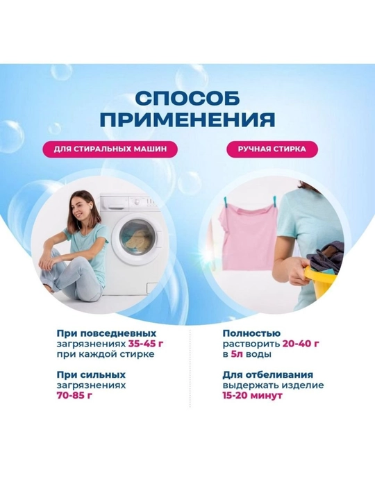 Кислородный очиститель, отбеливатель, пятновыводитель, БОС 250 г, 500 г,1,5 кг, без запаха