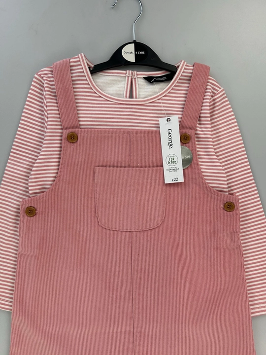Платье-сарафан для девочек с лонгсливом, от бренда George (2 предмета, 2-8 лет)