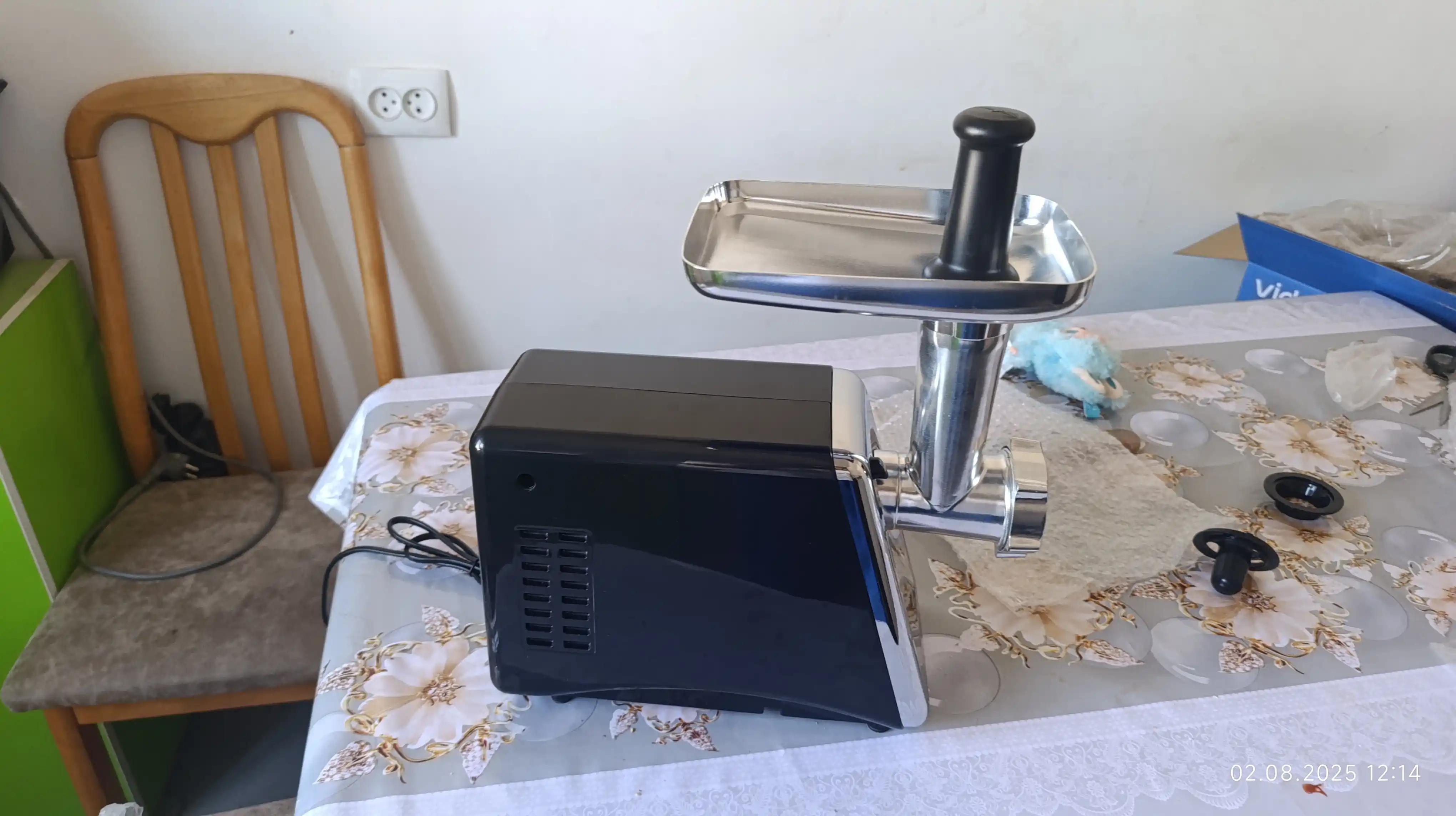 Go sht qiymalagich 2200 Vt po'lat pichoq 5-7 mm nozul kolbasa kubbe revers himoya VIDARTE