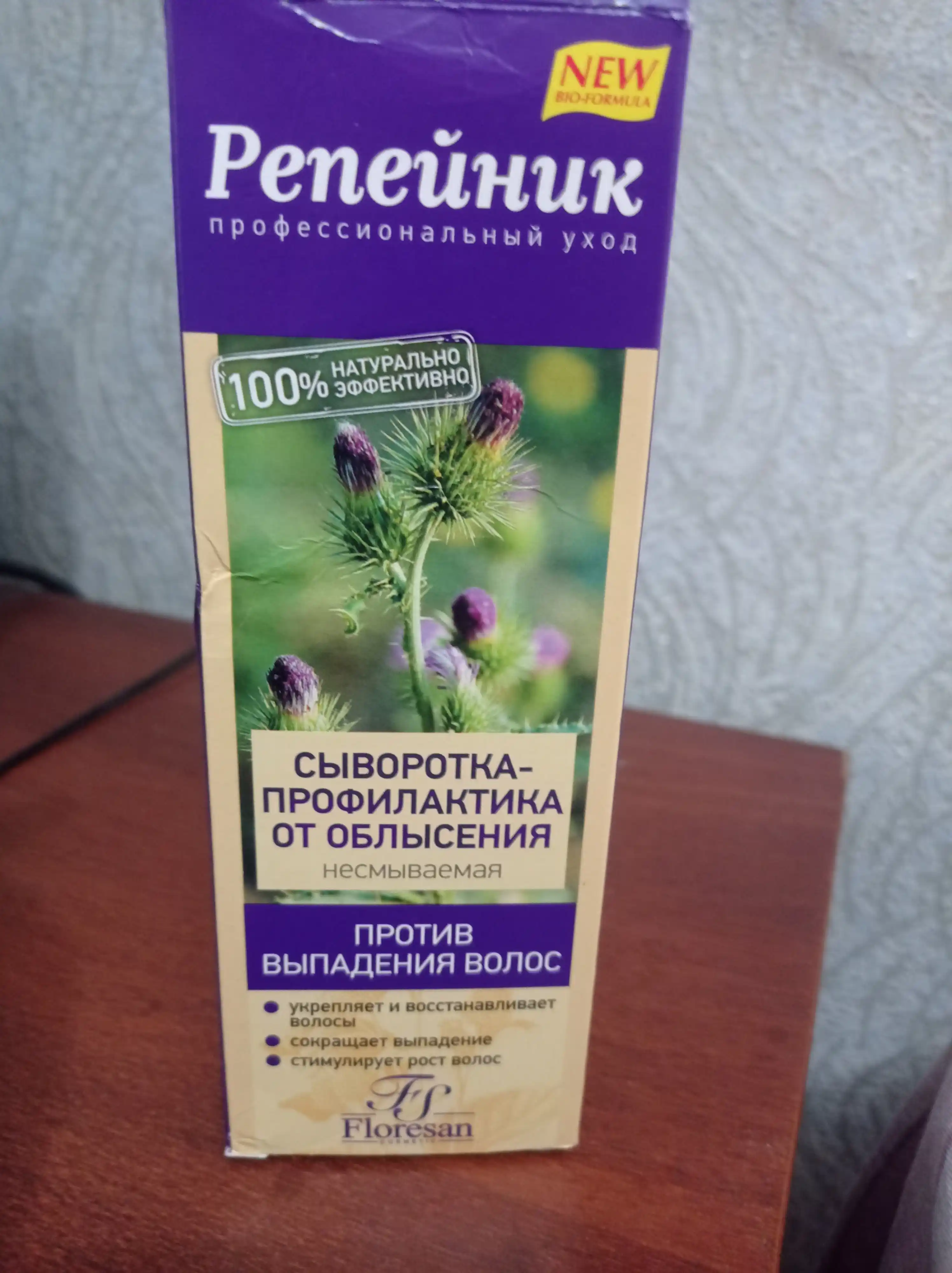 Faol sholg'om-qalampir yog'i Floresan Репейник, soch to'kilishiga qarshi, Ф-82, 100 ml